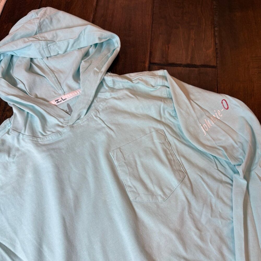 Johnnie-O Edison 2.0 Jr. T-Shirt Hoodie Whaler Boy’s size 12 Lightweight Golf